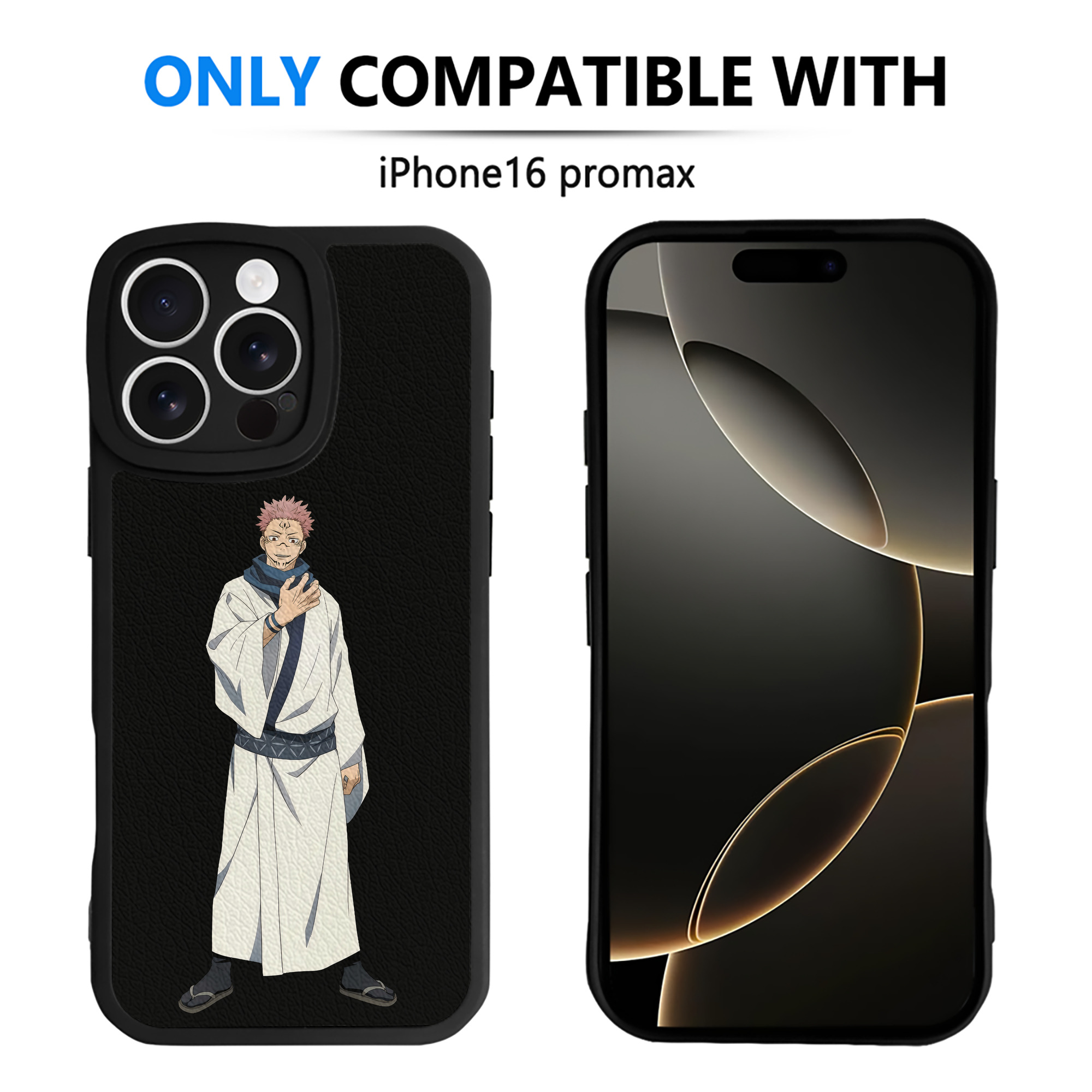 （画像用） 呪術廻戦 Jujutsu Kaisen 【iPhone 16シリーズ対応】シリコンスマホケース（レザー調） 材質：シリコン